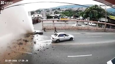 Výbuch vodovodního potrubí ve Venezuele