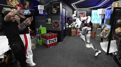 Robot rozbil vitrínu před zády kolumbijského streamera
