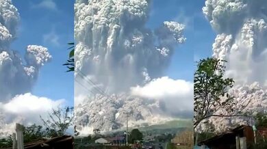 Erupce sopky Mt. Sinabung