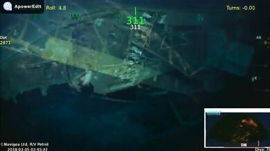 Potopení + nález lodi USS Lexington