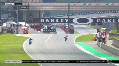 Nehoda italského závodníka