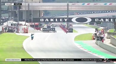 Nehoda italského závodníka