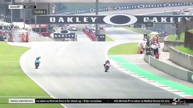 Nehoda italského závodníka