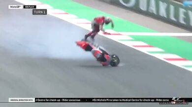 Nehoda italského závodníka