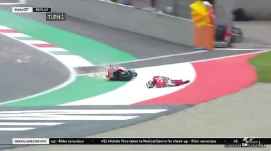 Nehoda italského závodníka