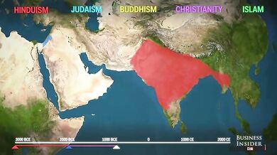 Rozšíření náboženství za posledních 5000 let