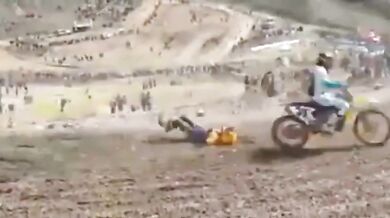 Přejetý na motocrossu