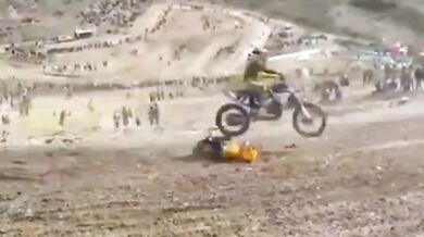 Přejetý na motocrossu