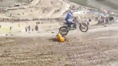 Přejetý na motocrossu