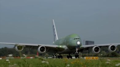 Speciální nastříkání na Airbusu A380