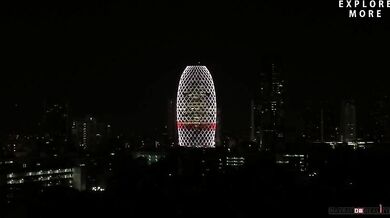 LED budova v Bangkoku