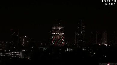 LED budova v Bangkoku