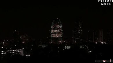 LED budova v Bangkoku