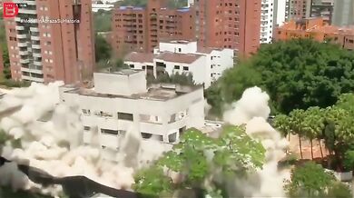 Demolice budovy Pabla Escobara