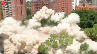 Demolice budovy Pabla Escobara