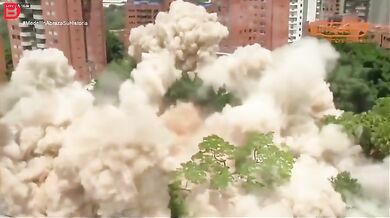 Demolice budovy Pabla Escobara