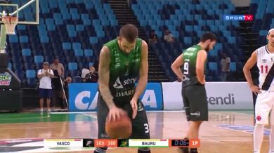 Povedený závěr basketbalového zápasu