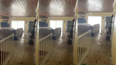 Voda v prvním patře