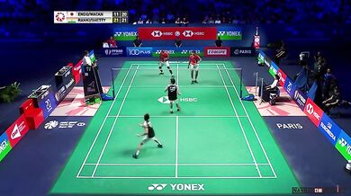 Povedená výměna v badmintonu