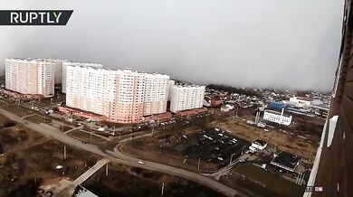 Sněhová bouře v Rusku