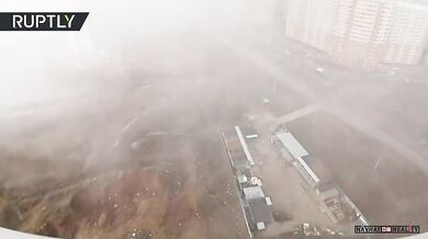 Sněhová bouře v Rusku