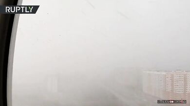 Sněhová bouře v Rusku